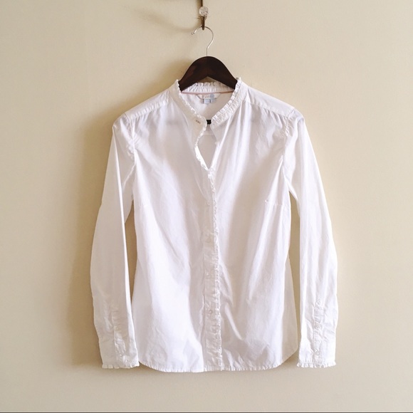button up shirt with ruffles
